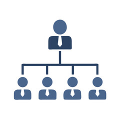Organizational Hierarchy Icon – Structure, Management Levels, and Team Chart Symbol Illustration