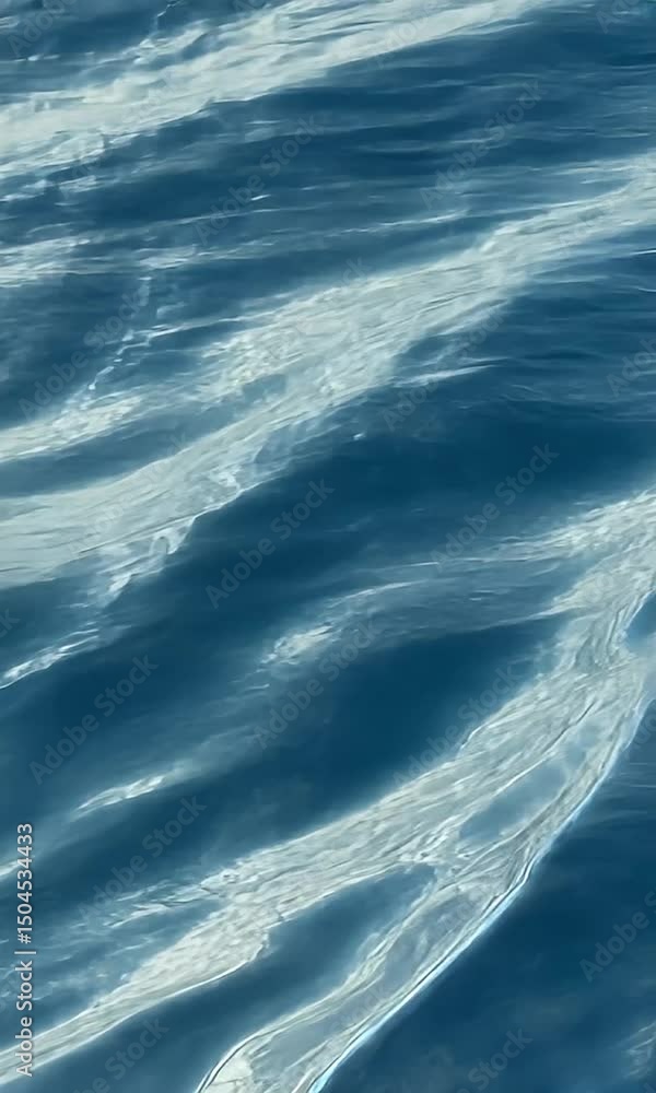 Poster abstract blue water surface with gentle waves creating a sense of fluidity and smoothness
