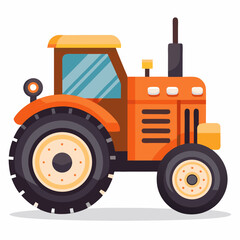 tractor isolated on white