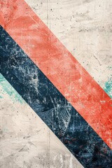 Fototapeta premium Dynamic Diagonal Lines in Coral, Turquoise, and Navy on Textured Gray Background