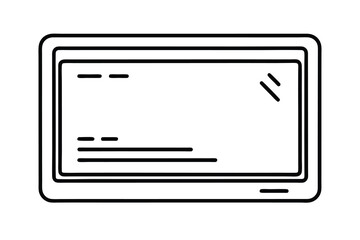 Simple line drawing of a modern tablet device