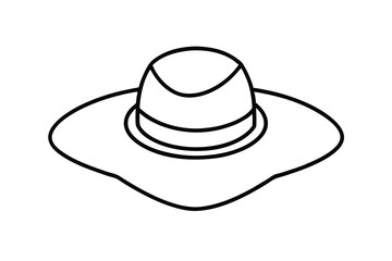 Stylish summer sun hat wide brim beach fashion accessory
