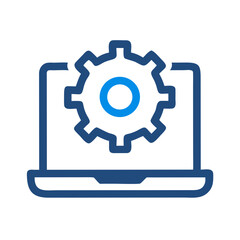 Obraz premium Settings Gear Icon Representing System Management, Configuration, and Technical Control