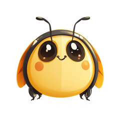 Obraz premium Adorable cartoon bumble bee character illustration