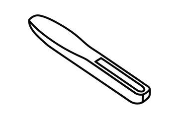 Simple line drawing of a pregnancy test device