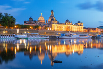 Fototapeta premium Dresden, the German federal state of Saxony city, river, old europe