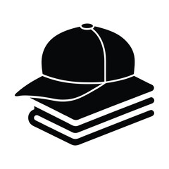  cap on top of book stack icon
