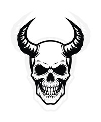 Devil Horn Skull EPS
