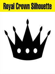 Royal Crown Silhouette Clip art for Kids Crafts