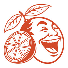 Orange funny logo design, orange icon logo. Adobe Illustrator Artwork