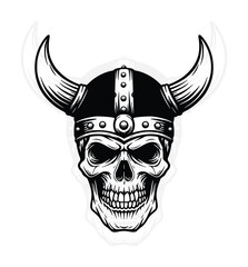 Skull VIking Illustration