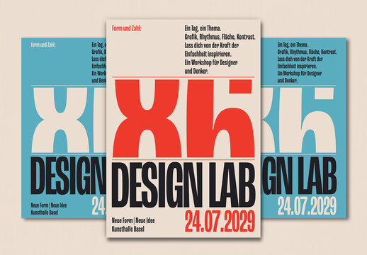 Rhythm and Contrast Swiss Poster Layout