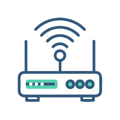 Wireless Router Icon Representing Home Internet and Network Connection