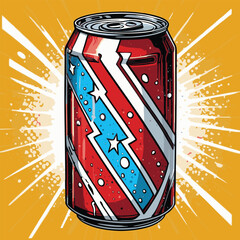 cold soda can vector for graphic design needs