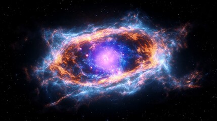 Obraz premium Stunning celestial display of a star's death in vibrant colors captured in deep space