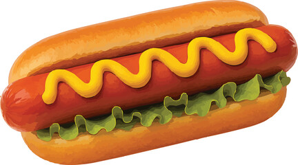 hot dog isolated on white