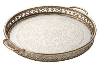 Retro vintage serving tray png vintage tray png metal tray png old style tray png decorative tray png serving tray png transparent background image