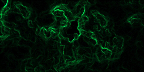 Abstract digital background with faint, glowing green electric lines and fluid. Nebula-inspired void, with glowing filaments and deep. Vivid liquid aquarelle paint paper texture canvas element 