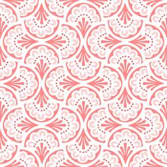 Vector seamless hand drawn pattern, fish scale print. Beautiful asian style design for textile, backgrounds, wallpaper, wrapping paper.