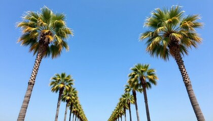 Palm Trees Line Pathway