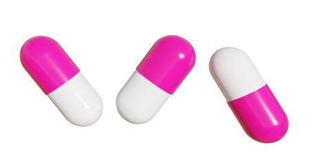 pills isolated on transparent background. Science and health concept, PNG Real medicines capsules...