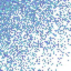 Blue and purple squares halftone random background.