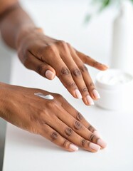 Fototapeta premium female hand with cream