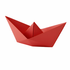 Red Paper Boat Origami Tutorial