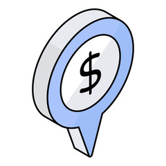 Business Isometric Colored Outline Icons