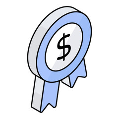 Business Isometric Colored Outline Icons