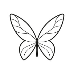 Transparent Butterfly with Wings Vector Art