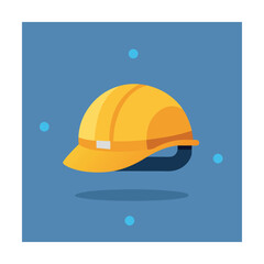 Fototapeta premium Floating Safety Helmet on Project Background