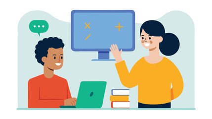 Online Tutor Helping a Student via Video Call 3