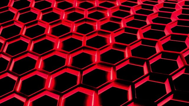 red seamless hexagon pattern
