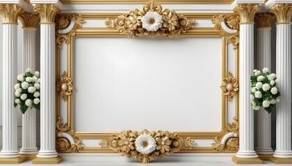 Golden Floral Ornate Frames