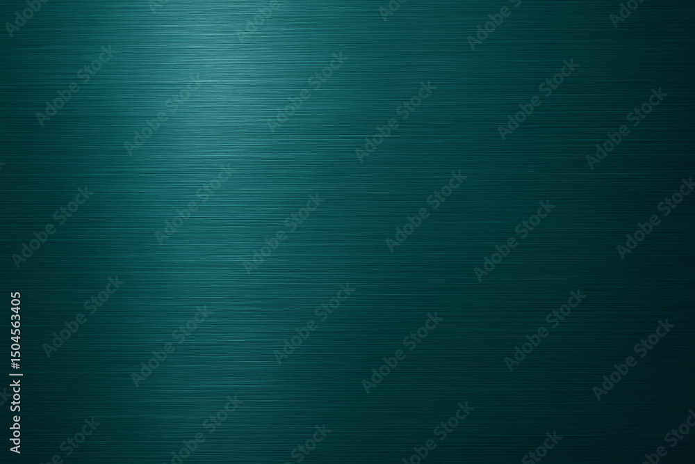 Poster a sleek and modern abstract background featuring a brushed metal texture in deep teal hues, perfect 