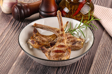 Delicous Grilled square rib of lamb