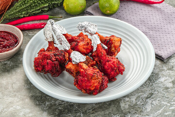 Indian cuisine - Red Chicken lolypops