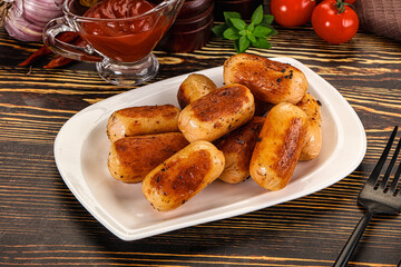 Roasted chicken mini sausages for breakfast
