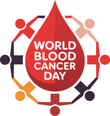 World Blood Cancer Day Logo vector art
