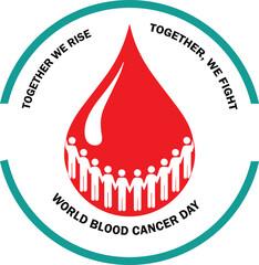 Blood Cancer logo vector art 