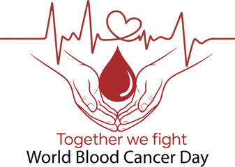 World Blood Cancer Day Logo vector art illustration