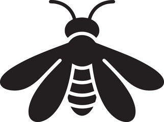 vector illustration of a bee silhouette 