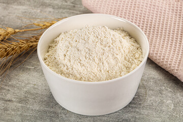 Wheat flour for cooking in the bowl