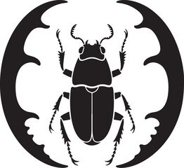 stag beetle vector logo silhouette 