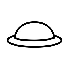 Hats outline icon. Hats icon isolated on white background. Transparent background, minimalist symbol. Vector images