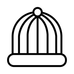 Hats outline icon. Hats icon isolated on white background. Transparent background, minimalist symbol. Vector images