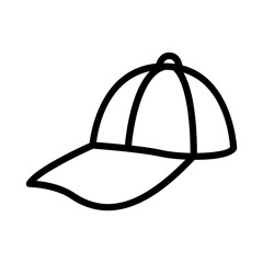 Hats outline icon. Hats icon isolated on white background. Transparent background, minimalist symbol. Vector images