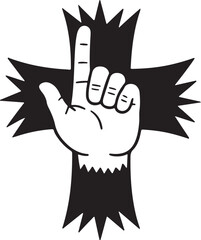 Christian logo vector silhouette 