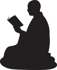 Islamic Prayer vector silhouette